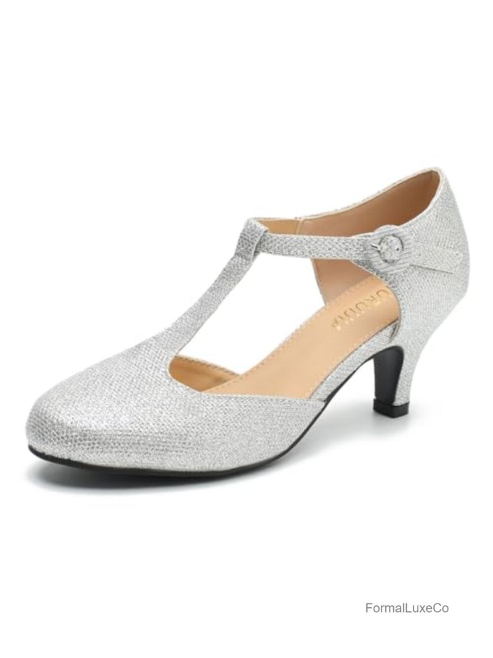 T-Strap Mary Jane Kitten Heels Pumps Vintage Low Heel Dress Shoes